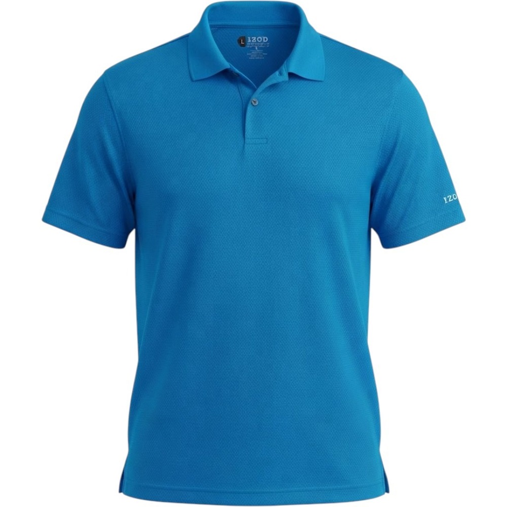 IZOD XFG Mens Blue Short Sleeve X-Treme Function Golf Polo Shirt Size Large